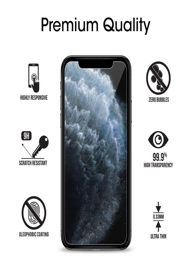 TechMatte Glass Screen Protector for iPhone 11 Pro, iPhone XS/X with Easy Installation Tray, Tempered Glass, Pack of 3 - Image 5