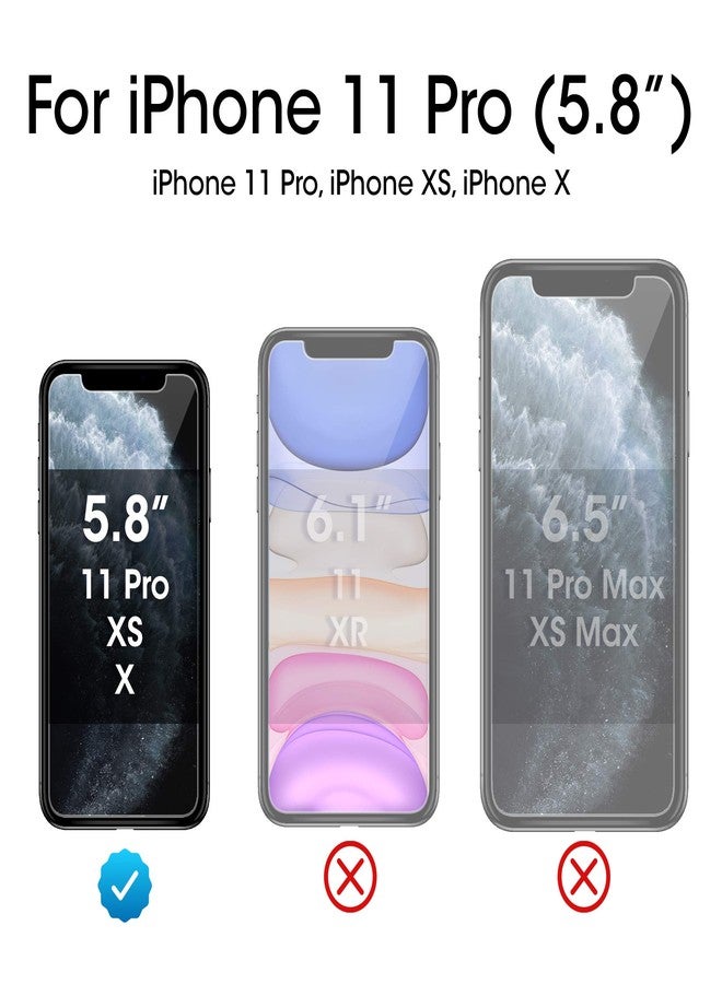 TechMatte Glass Screen Protector for iPhone 11 Pro, iPhone XS/X with Easy Installation Tray, Tempered Glass, Pack of 3 - Image 2