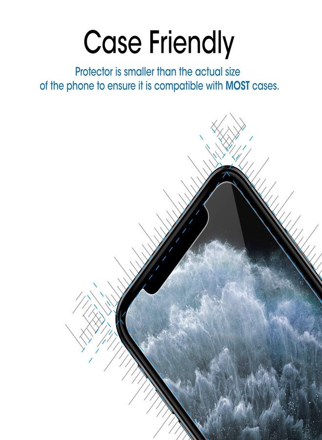 TechMatte Glass Screen Protector for iPhone 11 Pro, iPhone XS/X with Easy Installation Tray, Tempered Glass, Pack of 3 - Image 3