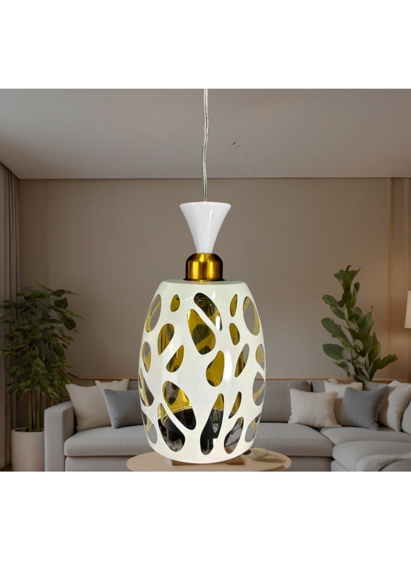 دلاية مفرد مودرن معدن لون ابيض. 1 لمبة من زيدان سنتر.