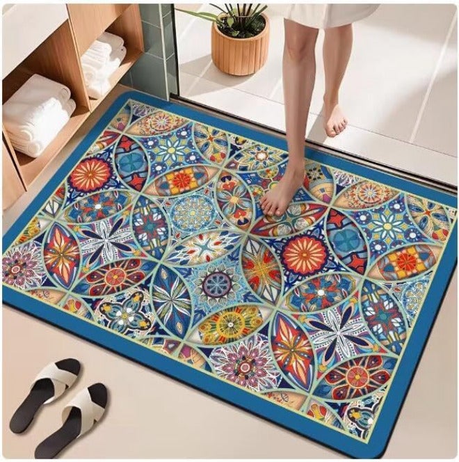 Xlot Kitchen Mats for Floor 2Pcs, Washable Anti Fatigue Mat for Cushioned, 15.7"x23.6"+15.7"x47.2", Waterproof Kitchen Rugs, Non Slip Comfort Standing Mat Rug for Home, Sink, Laundry (boho series 01) - Image 3