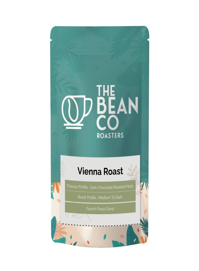 THE BEAN CO قهوة مطحونة من محمصة فيينا من ذا بين كو روستر | تحميص متوسط إلى داكن | عطرية، غنية القوام وناعمة | قهوة مطحونة فاخرة محمصة طازجة (موكا بوت، 150 غرام) - Image 1