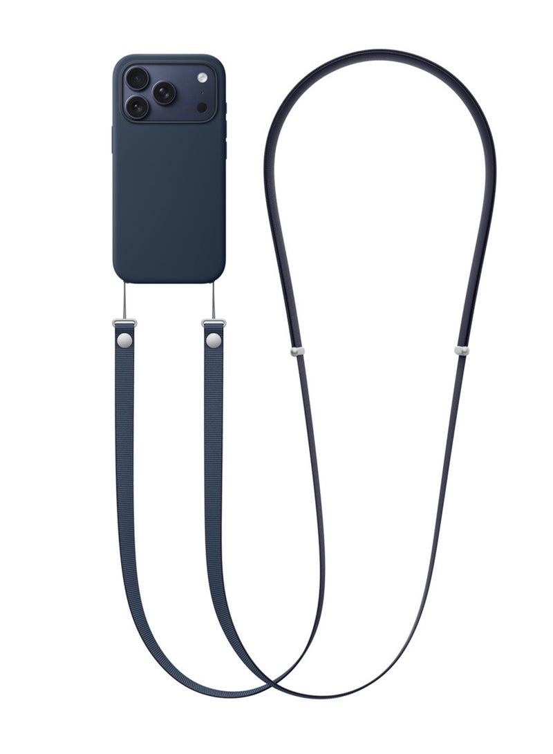 بلو فاير حزام تعليق هاتف قابل للتعديل مع غطاء مغناطيسي لآيفون 17 و 17 برو ماكس - حزام كتف آمن وحر اليدين، حامل هاتف عصري وعملي للسفر والعمل والأنشطة الخارجية بلون كوزميك أورانج - Image 1