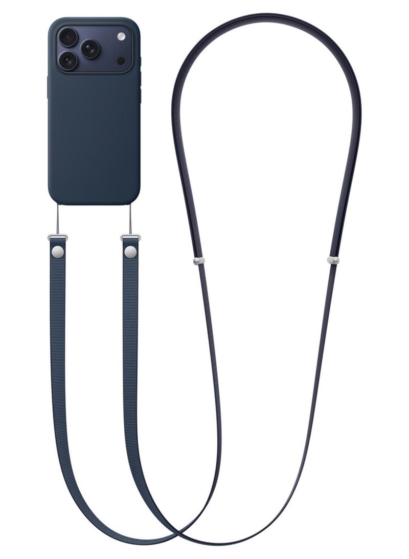 بلو فاير حزام تعليق هاتف قابل للتعديل مع غطاء مغناطيسي لآيفون 17 و 17 برو ماكس - حزام كتف آمن وحر اليدين، حامل هاتف عصري وعملي للسفر والعمل والأنشطة الخارجية بلون كوزميك أورانج - Image 1