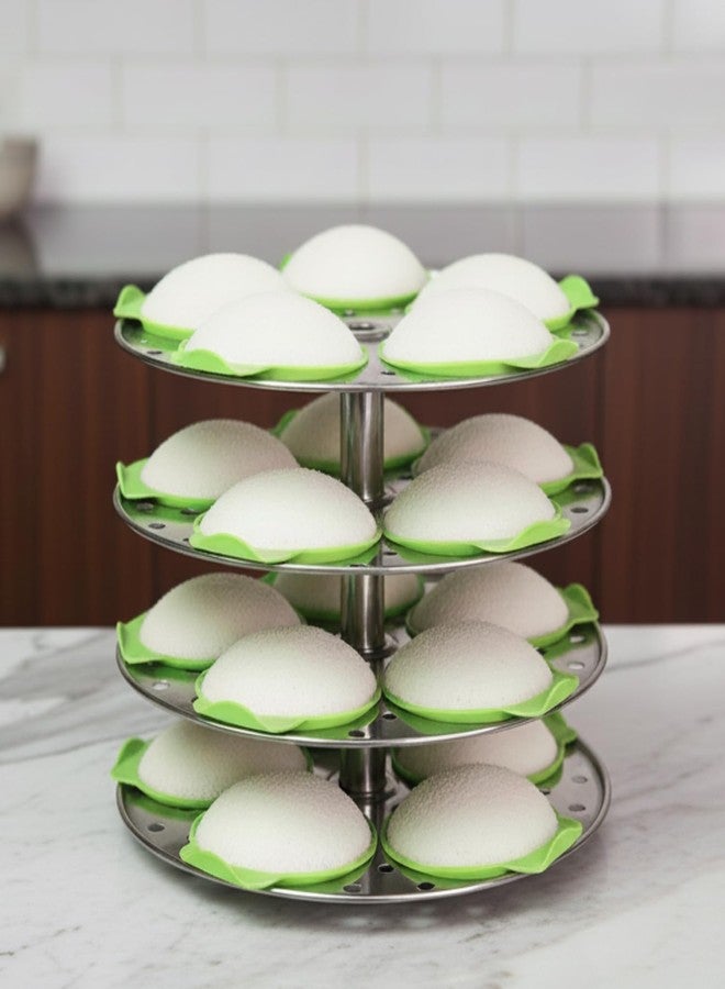 Baktas صانع إيدلي سيليكون متميز | 8 قطع | متعدد الاستخدامات - صانع دوكلا | صانع كعك | صانع مافن | غير لاصق | إيدليز بشكل دائري مثالي | سيليكون غذائي | خالي من BPA | الحد الأدنى من هدر العجين | لا حاجة لتزييت | آمن للاستخدام في الفرن والميكروويف وغسالة الصحون - Image 2