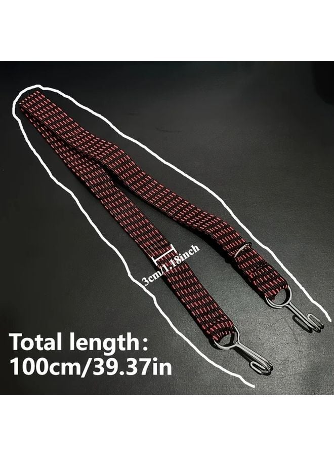 Yellow Anti Slip Elastic Bungee Cord Flat Rope With Metal Clasp For Motorcycle Bicycle Luggage - Image 4