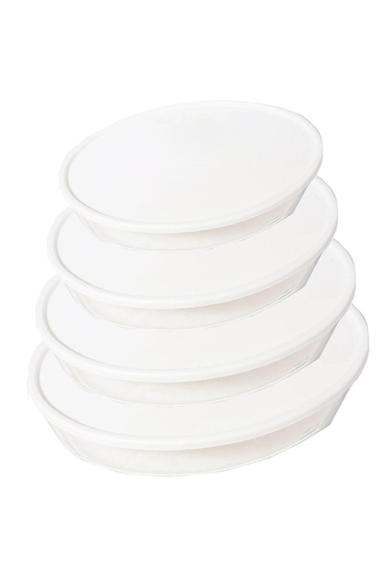 MIJOTEX Set of 4 Oval glass baking trays with lids - Image 2