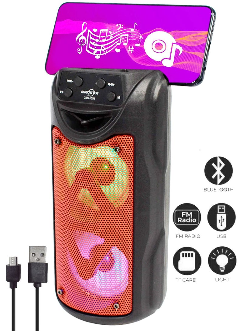 قريت نايس مكبر صوت لاسلكي يعمل بتقنية بلوتوث صوت استريو و راديو FM وذاكرة TF و مدخل USB - Image 1