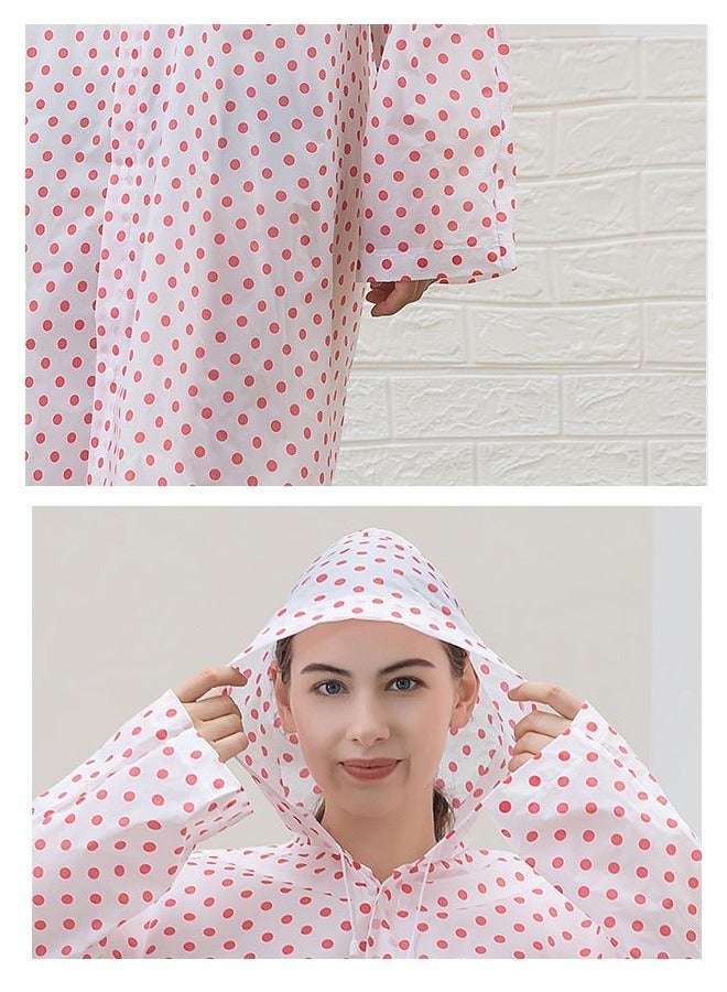 DUNISO 2PCS Raincoat For Women Portable EVA Rain Coats Reusable Rain Poncho with Hood and Sleeves For Cycling Travelling Fishing Hiking Camping - Image 2