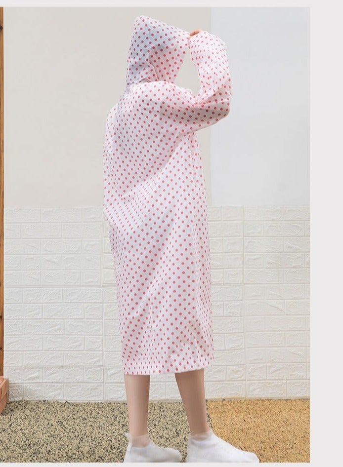 DUNISO 2PCS Raincoat For Women Portable EVA Rain Coats Reusable Rain Poncho with Hood and Sleeves For Cycling Travelling Fishing Hiking Camping - Image 4