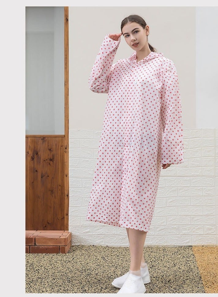 DUNISO 2PCS Raincoat For Women Portable EVA Rain Coats Reusable Rain Poncho with Hood and Sleeves For Cycling Travelling Fishing Hiking Camping - Image 3