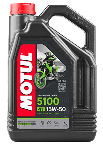 Motul 5100 4T 15W50 Synthetic Blend Oil 4 Liters (104083) - Image 1