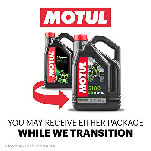 Motul 5100 4T 15W50 Synthetic Blend Oil 4 Liters (104083) - Image 2