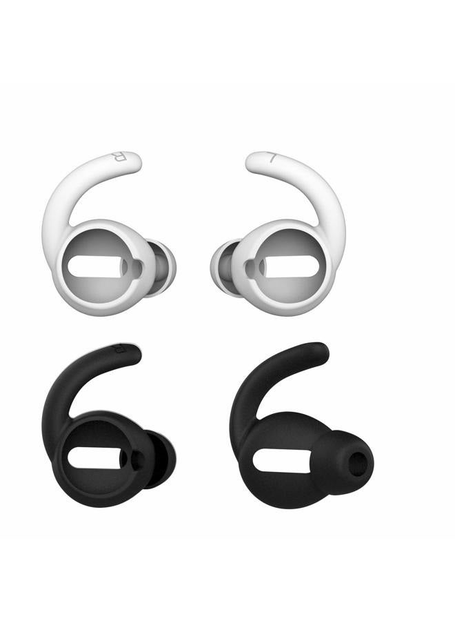 REEYEAR Anti-Slip Earhooks Soft Silicone Skin Compatible with Apple Headphone 2 & 1 Lightweight Sound Quality Enhancement for Headphones Outdoor Activities in-Ear EarHook 2 Pairs White - Image 1