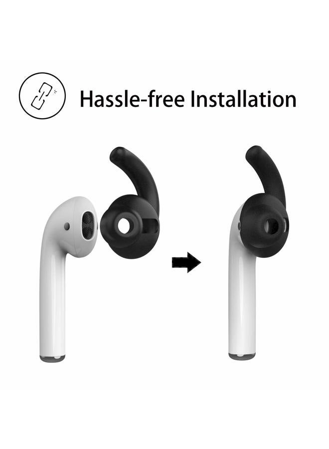 REEYEAR Anti-Slip Earhooks Soft Silicone Skin Compatible with Apple Headphone 2 & 1 Lightweight Sound Quality Enhancement for Headphones Outdoor Activities in-Ear EarHook 2 Pairs White - Image 3