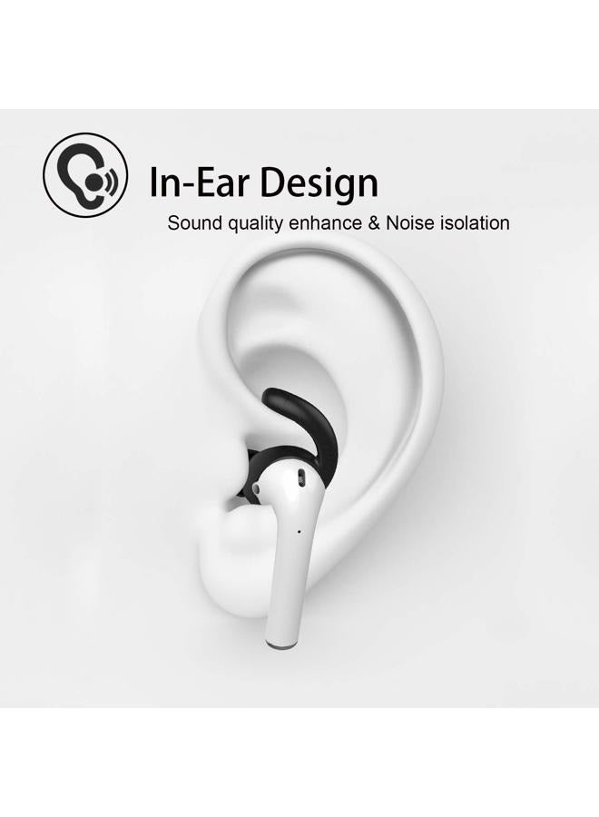 REEYEAR Anti-Slip Earhooks Soft Silicone Skin Compatible with Apple Headphone 2 & 1 Lightweight Sound Quality Enhancement for Headphones Outdoor Activities in-Ear EarHook 2 Pairs White - Image 5