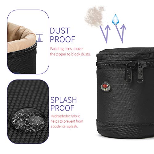 BPAULL Lens Case Lens Pouch Bag Waterproof Shockproof for DSLR Camera Lens for Camera Lens - Image 4