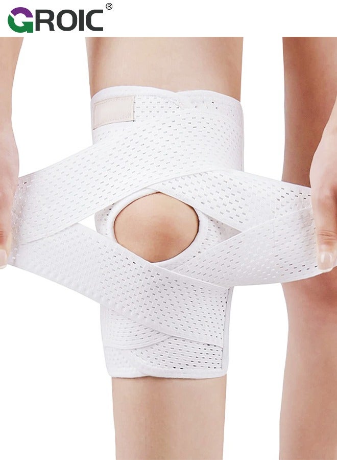 GROIC Knee Brace with Side Stabilizer, Knee Protector for Meniscus Torn Knee Pain ACL MCL Arthritis Injury Recovery, Sports Protective Equipment - Image 1