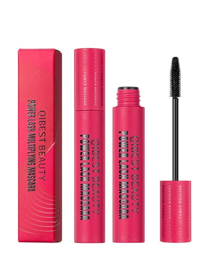 QiBest Power Lash Multiplying Mascara, Mascara Black Fiber Mascara Charming Longlasting Mascara, Thick and Long Eyelash Waterproof and Smudge proof Eyes Makeup - Image 2