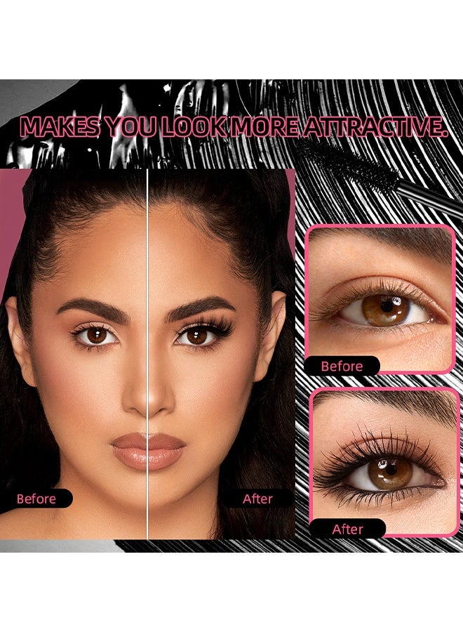 QiBest Power Lash Multiplying Mascara, Mascara Black Fiber Mascara Charming Longlasting Mascara, Thick and Long Eyelash Waterproof and Smudge proof Eyes Makeup - Image 3
