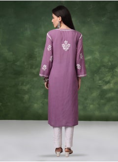 الايا كورتا مودال شيكانكاري مطرزة يدويًا- AL4013  - Image 2