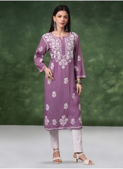 الايا كورتا مودال شيكانكاري مطرزة يدويًا- AL4013  - Image 4