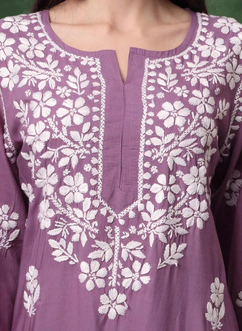 الايا كورتا مودال شيكانكاري مطرزة يدويًا- AL4013