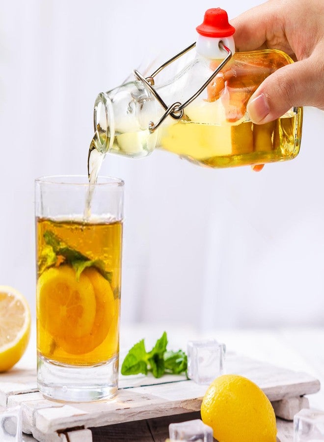 تيبري مجموعة تيبيري المكونة من 15 زجاجة تخمير سعة 5 أونصات بغطاء متأرجح وأغطية سهلة الفتح مانعة للتسرب، زجاجات مربعة الشكل بغطاء قلاب مناسبة لمشروبات الكومبوتشا والكفير ومستخلص الفانيليا والبيرة - Image 3