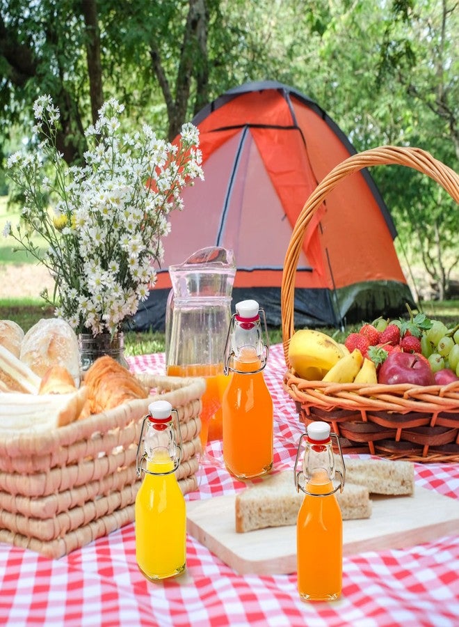 تيبري مجموعة تيبيري المكونة من 15 زجاجة تخمير سعة 5 أونصات بغطاء متأرجح وأغطية سهلة الفتح مانعة للتسرب، زجاجات مربعة الشكل بغطاء قلاب مناسبة لمشروبات الكومبوتشا والكفير ومستخلص الفانيليا والبيرة - Image 5