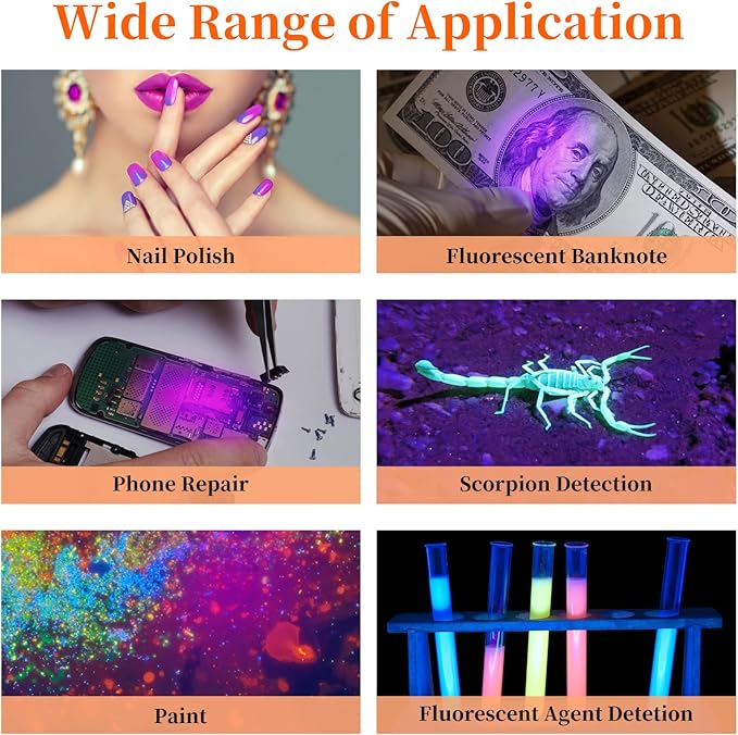 Aiseely UV Nail Lamp AISEELY Nail Dryer LED Glue Curing Lamp 3W USB Glue Lamp Ultraviolet Violet Light with Clip for Manicure Mobile Phone Circuit Board Repair Black 