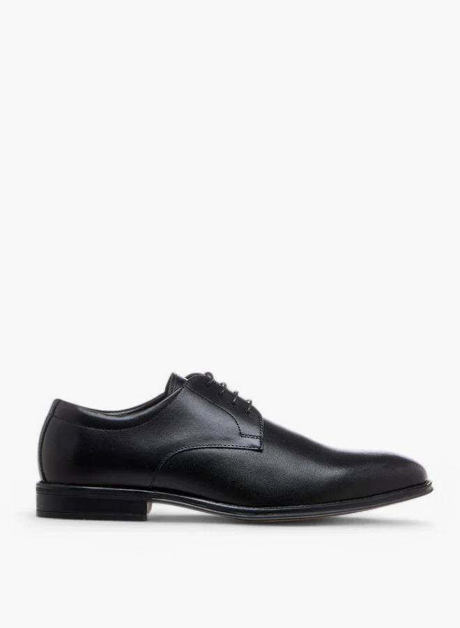 DUCHINI Men's Textured Lace-Up Derby Shoes