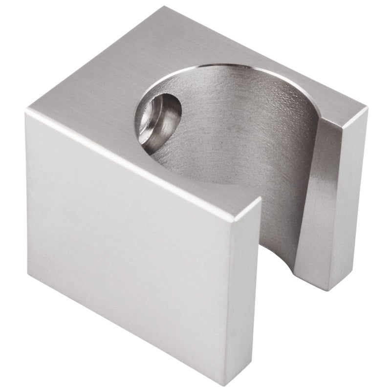Angle Simple Shower Head Holder Brass Shower Wand Bracket Handheld Sprayer Holder Wall Mount Brushed Nickel