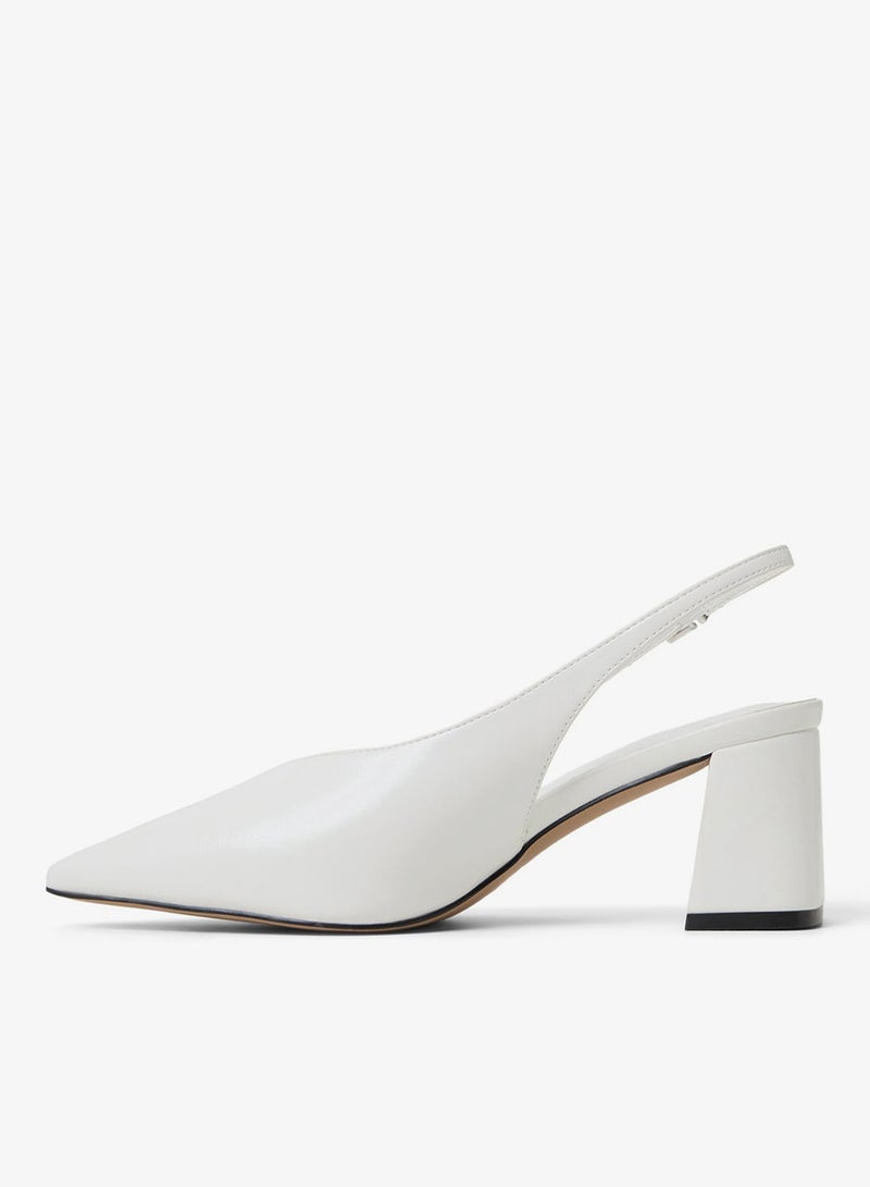 كول ات سبرنج صنادل ماريانا بيضاء بكعب خلفي - Image 3