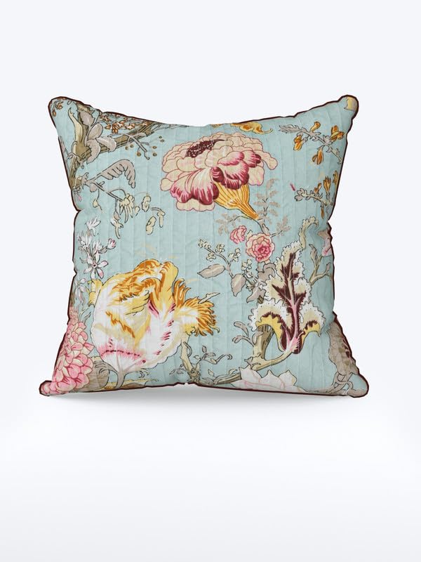 EasyGoods India Premium Cotton Cushion Covers 16x16 Inch | Soft Durable Fabric | Elegant Printed Covers for Sofa & Living Room | Hidden Zipper | Set of 3 - Image 2