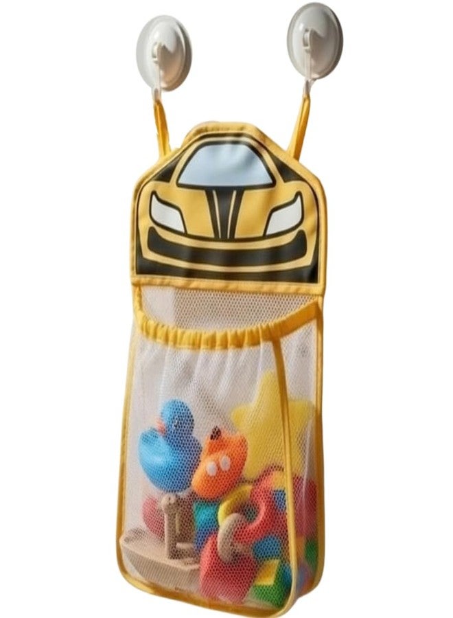 FLXTRACK Race Car Bath Toy Organizer, Mesh Storage Bag for Kids - Image 1