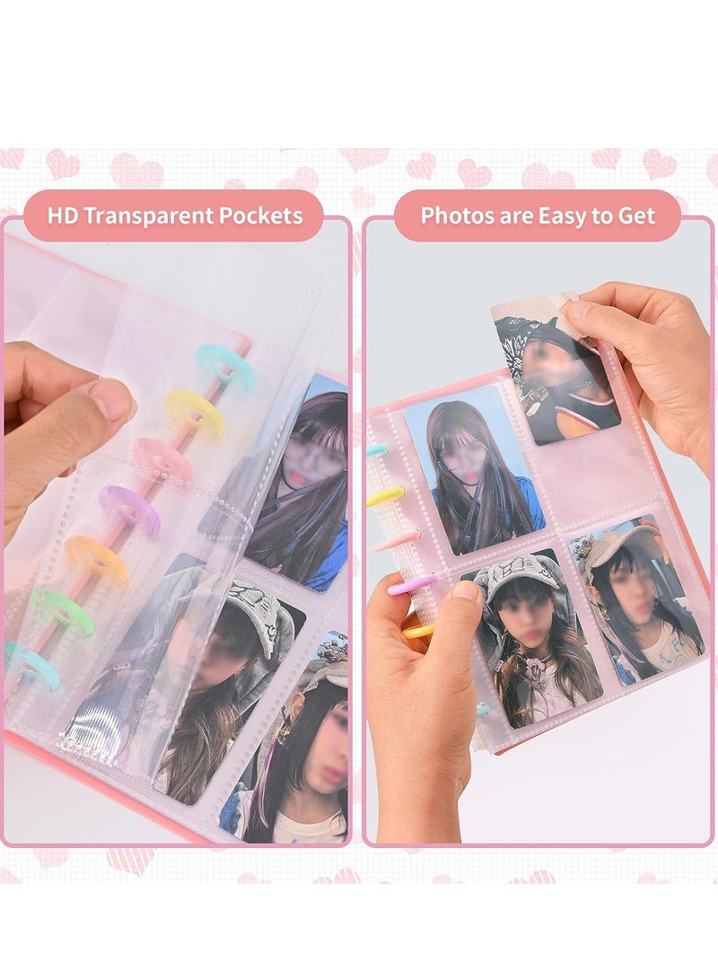 SYOSI حفَّاظة بطاقات كيبوب 3 بوصة مع ألبوم للصور و 30 صفحة داخلية كأوراق بطاقة أعمال للآيدول ألبوم صور بولارويد 2×3 - Image 4
