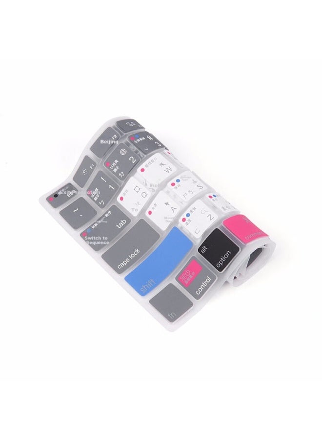 Ecola Apple Macbook Air 13.3-Inch Old Model Laptop Keyboard Cover Silicone Protective Film (A1466/A1369) Shortcut Key Ps Version Ea010Stw - Image 2