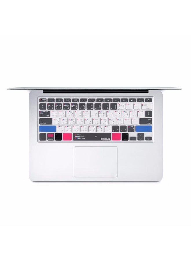 Ecola Apple Macbook Air 13.3-Inch Old Model Laptop Keyboard Cover Silicone Protective Film (A1466/A1369) Shortcut Key Ps Version Ea010Stw - Image 5