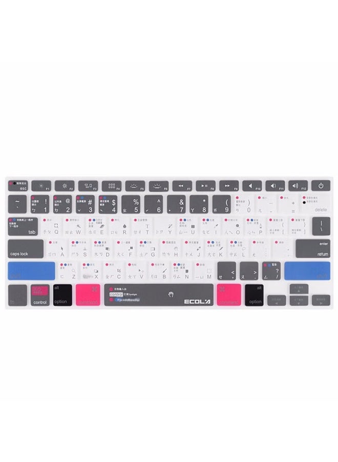 Ecola Apple Macbook Air 13.3-Inch Old Model Laptop Keyboard Cover Silicone Protective Film (A1466/A1369) Shortcut Key Ps Version Ea010Stw - Image 3