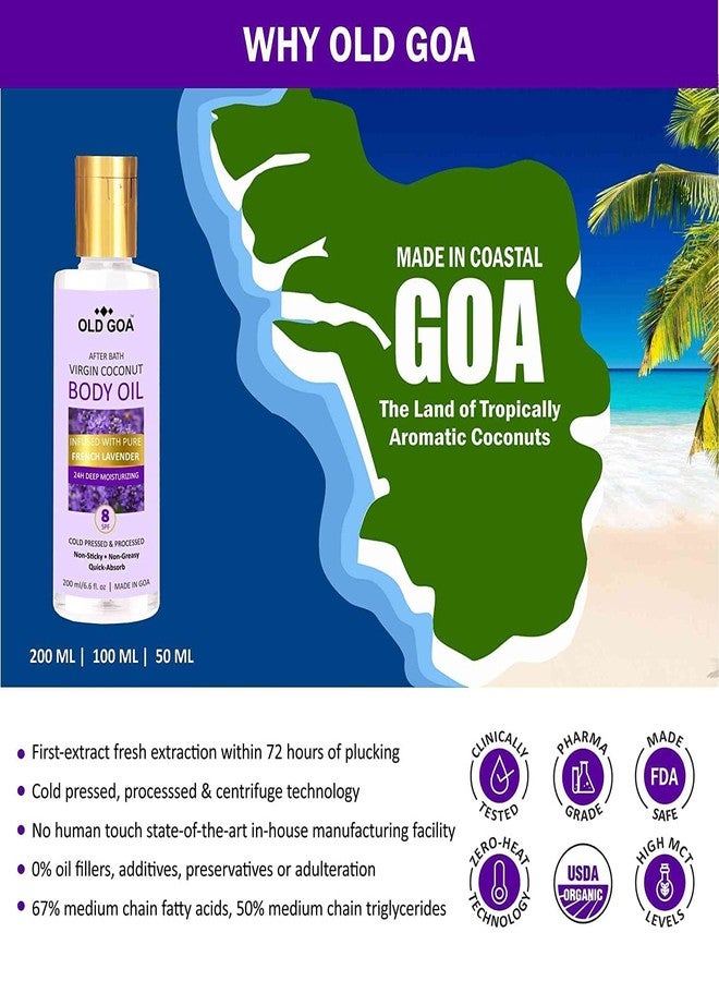 OLDGOA After Bath Body Oil For Daily Use, Massage & Glowing Skin | For All Skin Types | For Men & Women | Rose & Lavender Combo | 50+50 ML - Image 5