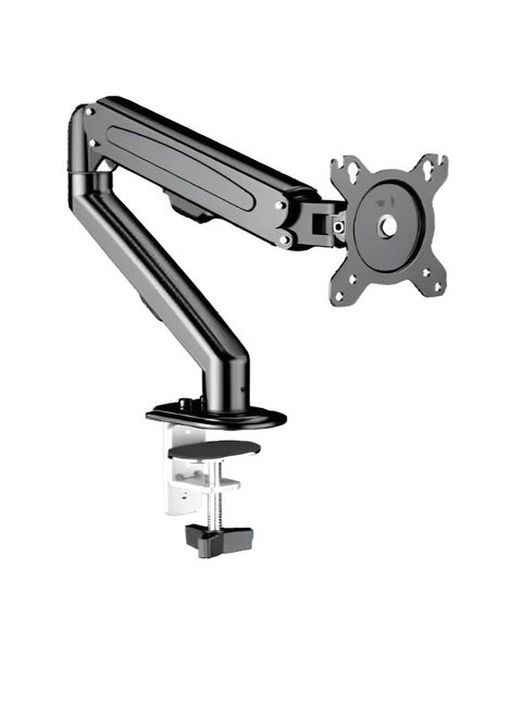 FS-SDB-ROBO-733 Single Monitor Articulating Arm Desk Mount for 14"-26" Screens, Full Motion Adjustment with 360° Rotation and Pneumatic Lift for Ergonomic Viewing