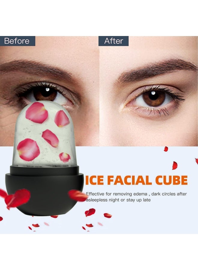NNEWVANTE Ice Roller For Face,Beauty Facial Massage Ice Roller,Glow Cube Ice Roller for Face,Skin Care Tools for Eye Wrinkles, Acne Puffiness Relief (BLACK02) - Image 3
