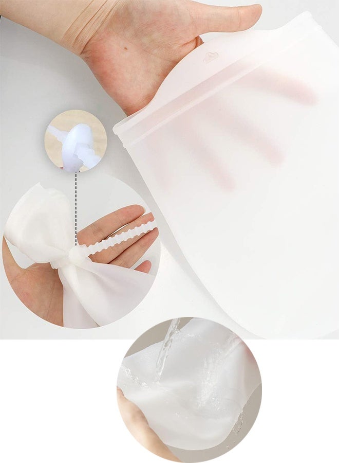 KANGLI 2 Pcs Silicone Dough Kneading Bag,  Large Flour Mixing Bag , Reusable Non-Stick Kneading Bag for Bread Pastry Pizza, Multifunctional Dough Bag for Restaurant Kitchen and Home Baking, 10×14 inch， 8×12inch - Image 3