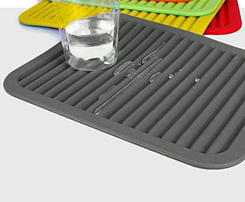 LogHog Large Silicone Trivet Mats 2 Pack Heat Resistant Pot Holder 9x12 NonSlip Flexible Durable Pot Coaster for Kitchen Table Dining Table Hot Pans Microwave Wavy Gray - Image 5