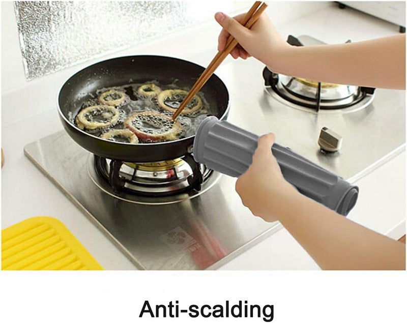 LogHog Large Silicone Trivet Mats 2 Pack Heat Resistant Pot Holder 9x12 NonSlip Flexible Durable Pot Coaster for Kitchen Table Dining Table Hot Pans Microwave Wavy Gray - Image 3