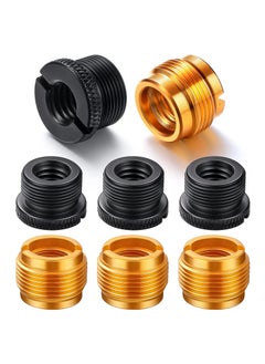 SYOSI 8 Pack Microphone Stand Adapter, 3/8 Female to 5/8 Male Microphone Thread Adapter, Microphone Screw Adapter, Microphone Stand Thread Adapter Set  - Image 1