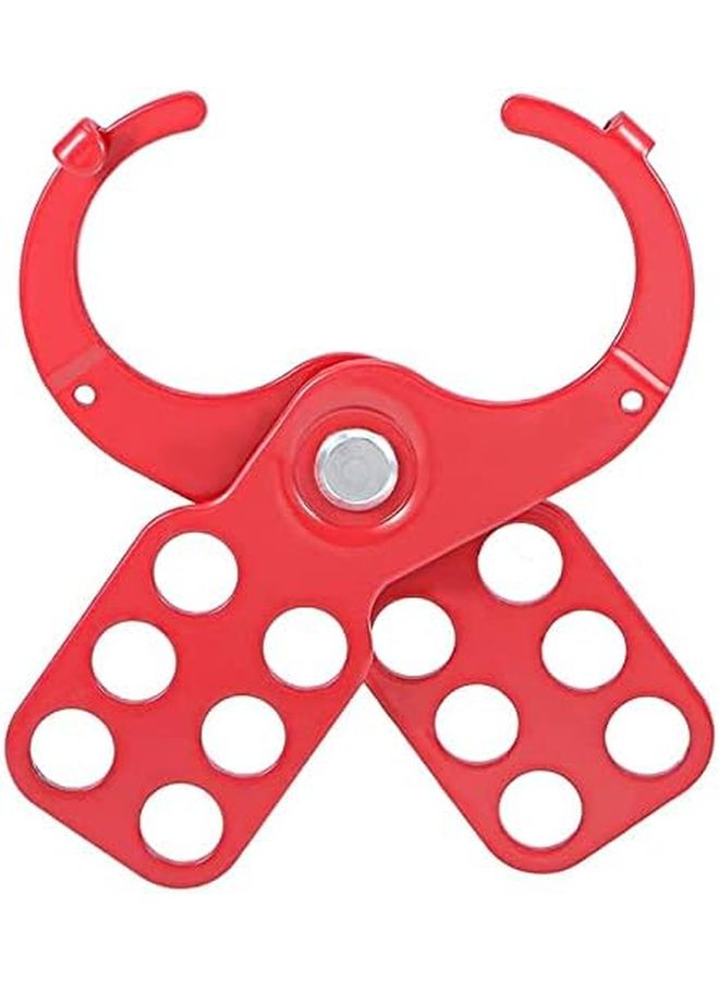 Lockout Hasp Iron 1 5 Inch Inside Jaw Diameter 6 Holes 2 Pieces Set - Image 4