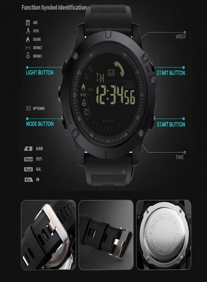 Spovan Outdoor Digital Smart Sport Watch for Men with Pedometer Wrist Watch for iOS and Android 50M Waterproof - Image 5