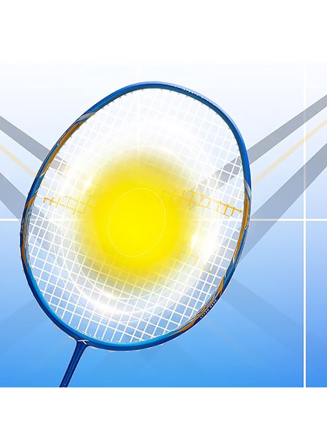ATOMIC-X 35 SPD Carbon Fibre Strung Badminton Racket with Full Racket Cover | For Intermediate Players | 80grams | Maximum String Tension - 35lbs