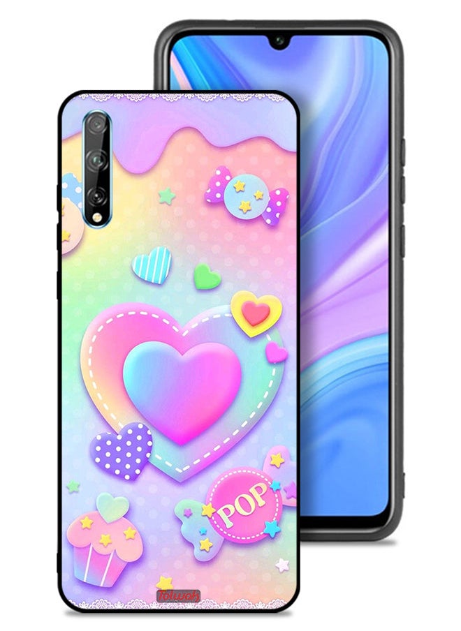 Tolwak Huawei P Smart S Protective Case Cover Pop Hearts Art  - Image 1
